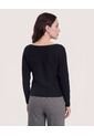 Saco Textura Ojal  Para Mujer Negro Ostu de Ostu