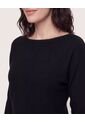 Saco Textura Ojal  Para Mujer Negro Ostu de Ostu