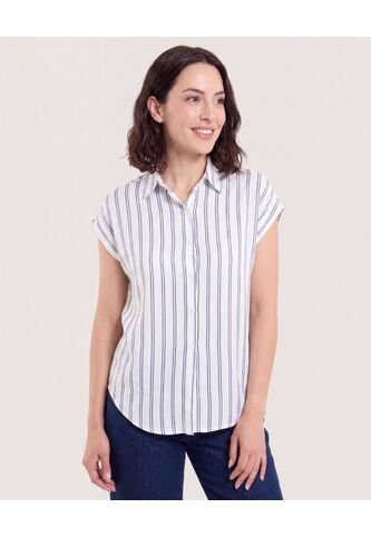 Camisa Manga Corta  Para Mujer Azul Ostu Ostu