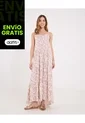Vestido  Para Mujer M/Sisa Largo Color Crema Marca Ostu #40170337 de Ostu