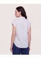 Camisa Manga Corta  Para Mujer Azul Ostu de Ostu