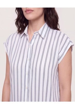 Camisa Manga Corta Para Mujer Azul Ostu