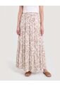 Falda Maxi Floral  Para Mujer Café Ostu de Ostu