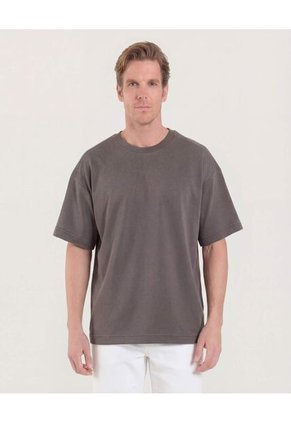 Camiseta Oversize Manga Corta Para Hombre Verde Ostu