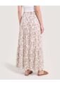 Falda Maxi Floral  Para Mujer Café Ostu de Ostu