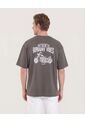 Camiseta Oversize Manga Corta  Para Hombre Verde Ostu de Ostu