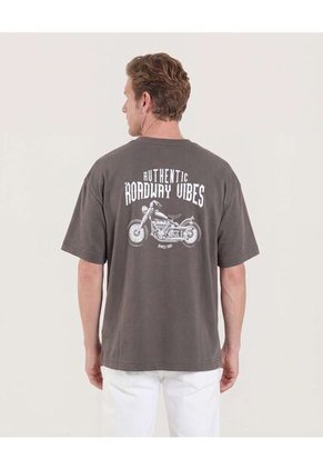 Camiseta Oversize Manga Corta Para Hombre Verde Ostu