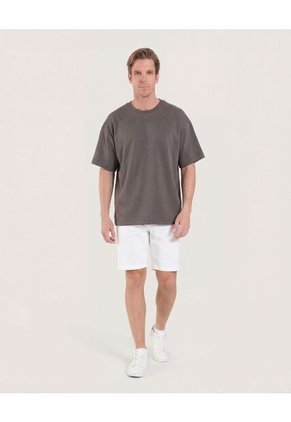 Camiseta Oversize Manga Corta Para Hombre Verde Ostu