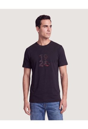 Camiseta Mickey 1928 Line Art Para Hombre Negro Ostu