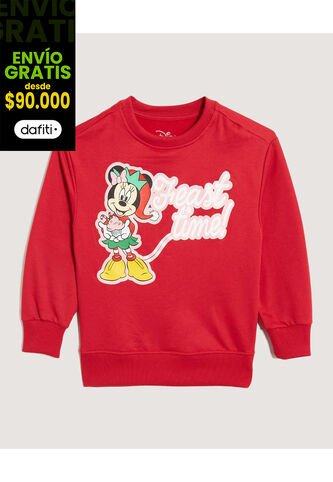 Buzo Infantil Niña Cuello Redondo Color Rojo Marca Ostu #90060170 Ostu