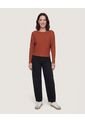 Saco Textura Ojal  Para Mujer Terracota Ostu de Ostu