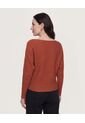 Saco Textura Ojal  Para Mujer Terracota Ostu de Ostu