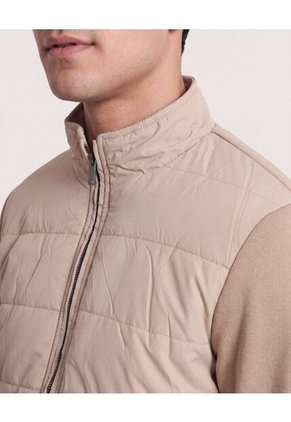 Chaqueta Cuello Alto Para Hombre Café Ostu