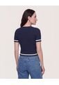 Camiseta Tejida College  Para Mujer Azul Ostu de Ostu