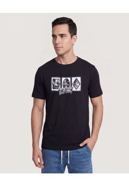 Camiseta Suspicious Energy  Para Hombre Negro Ostu