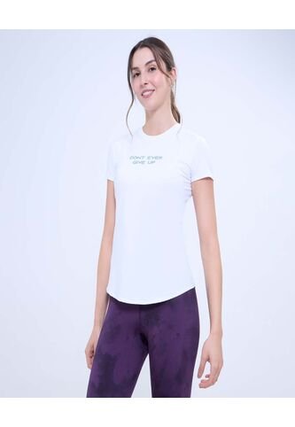 Camiseta Para Mujer Manga Corta Cuello Redondo Color Blanco Marca Ostu #40092275 Ostu