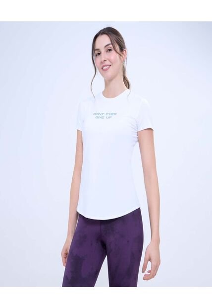 Camiseta Para Mujer Manga Corta Cuello Redondo Color Blanco Marca Ostu #40092275