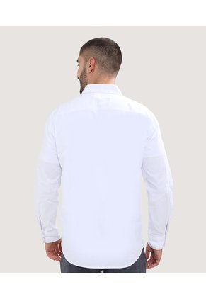 Camisa Para Hombre Manga Larga Con Bolsillo Color Blanco Marca Ostu #60010671