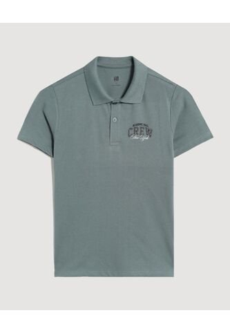 Polo Crew Screen  Infantil Niño Verde Ostu Ostu