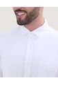 Camisa Para Hombre Manga Larga Con Bolsillo Color Blanco Marca Ostu #60010671 de Ostu