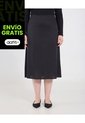 Falda  Para Mujer Largo Color Negro Marca Ostu #40140196 de Ostu