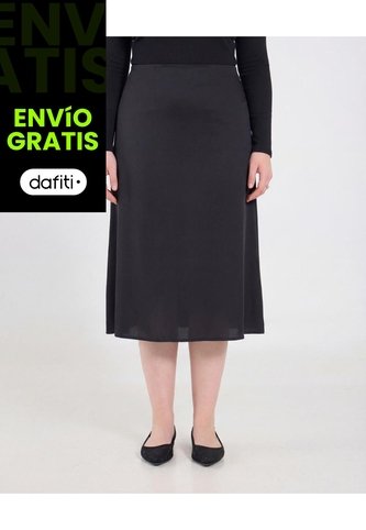 Falda  Para Mujer Largo Color Negro Marca Ostu #40140196 Ostu