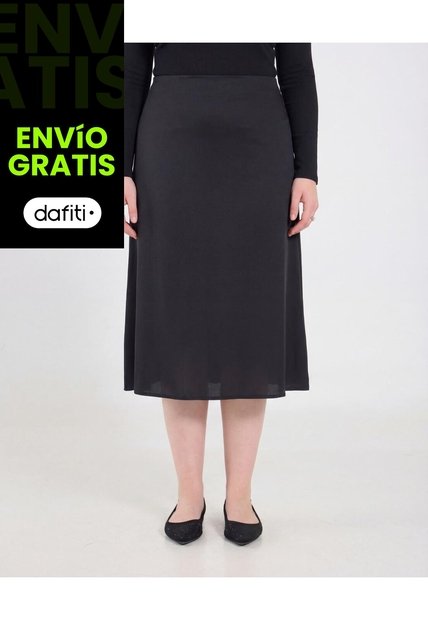 Falda  Para Mujer Largo Color Negro Marca Ostu #40140196