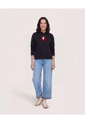 Hoodie Villanas Never After Para Mujer Negro Ostu