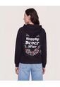 Hoodie Villanas Never After  Para Mujer Negro Ostu de Ostu