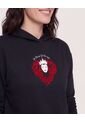 Hoodie Villanas Never After  Para Mujer Negro Ostu de Ostu