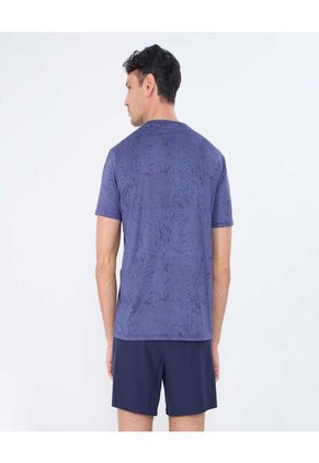 Camiseta Para Hombre Manga Corta Color Azul Marca Ostu #60091500