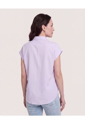 Camisa Manga Corta Para Mujer Morado Ostu