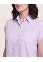 Camisa Manga Corta  Para Mujer Morado Ostu de Ostu