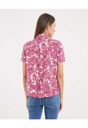 Camisa Para Mujer Manga Corta Color Morado Marca Ostu #40010333