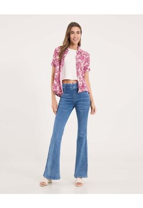 Camisa Para Mujer Manga Corta Color Morado Marca Ostu #40010333