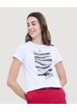 Camiseta Para Mujer Manga Corta Color Blanco Marca Ostu #40092219 de Ostu