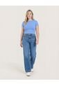 Crop Top Basico  Para Mujer Azul Ostu de Ostu