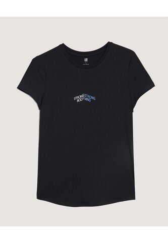 Camiseta  Para Mujer Manga Corta Cuello Redondo Color Negro Marca Ostu #40092809 Ostu