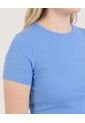 Crop Top Basico  Para Mujer Azul Ostu de Ostu