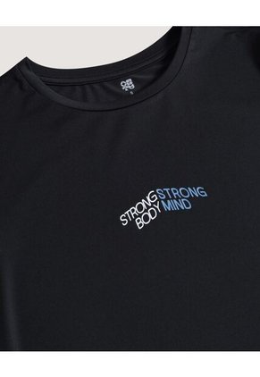 Camiseta  Para Mujer Manga Corta Cuello Redondo Color Negro Marca Ostu #40092809