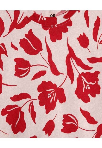 Camiseta Para Mujer Manga Corta Color Rojo Marca Ostu #40091964