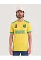 Camiseta Mundial Brasil 2026 Para Hombre Amarillo Ostu de Ostu