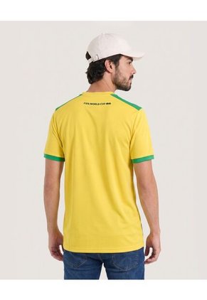 Camiseta Mundial Brasil 2026 Para Hombre Amarillo Ostu