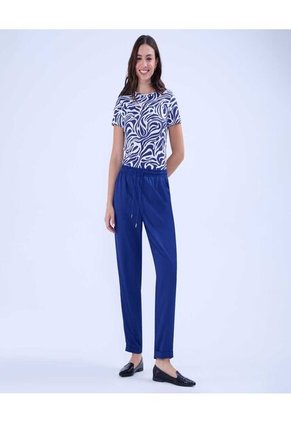 Camiseta Para Mujer Manga Corta Cuello Redondo Color Azul Rey Marca Ostu #40092231