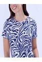 Camiseta Para Mujer Manga Corta Cuello Redondo Color Azul Rey Marca Ostu #40092231 de Ostu