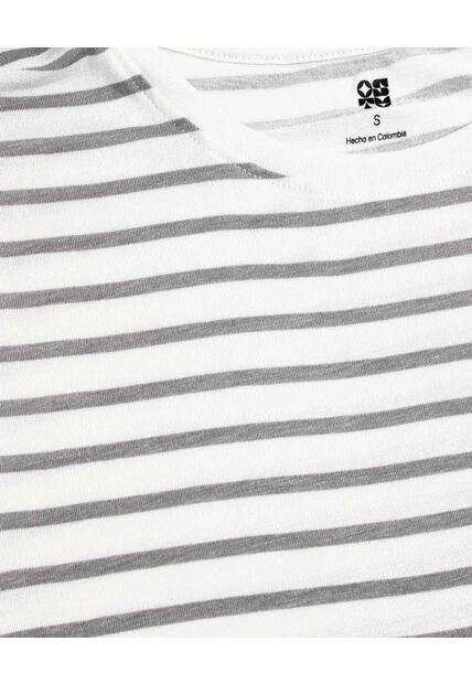 Camiseta Para Mujer Manga Corta Color Blanco Marca Ostu #40092096