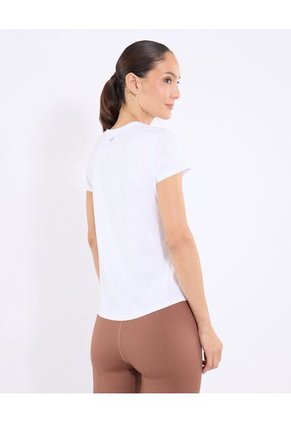 Camiseta  Para Mujer Manga Corta Cuello Redondo Color Blanco Marca Ostu #40092808