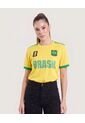 Camiseta Mundial Brasil 2026 Para Hombre Amarillo Ostu de Ostu