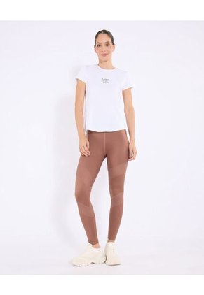 Camiseta  Para Mujer Manga Corta Cuello Redondo Color Blanco Marca Ostu #40092808