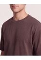 Camiseta Oversize Texturizada  Para Hombre Café Ostu de Ostu